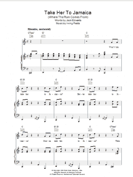 page one of Take Her To Jamaica (Where The Rum Come From) (Piano, Vocal & Guitar Chords)