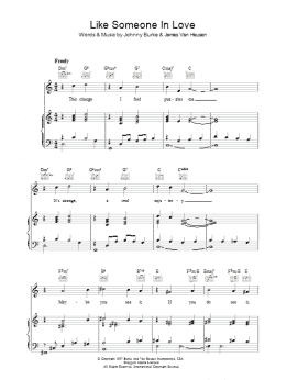 page one of Like Someone In Love (Piano, Vocal & Guitar Chords)