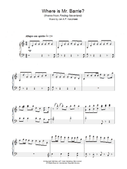 page one of Where Is Mr. Barrie? (Piano Solo)