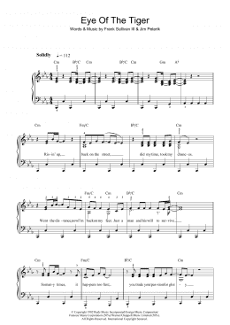 page one of Eye Of The Tiger (Beginner Piano (Abridged))