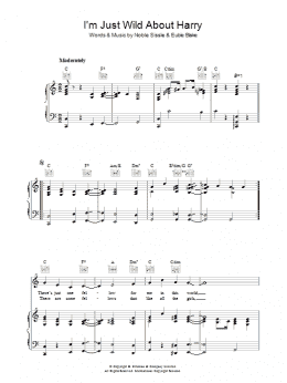 page one of I'm Just Wild About Harry (Piano, Vocal & Guitar Chords)