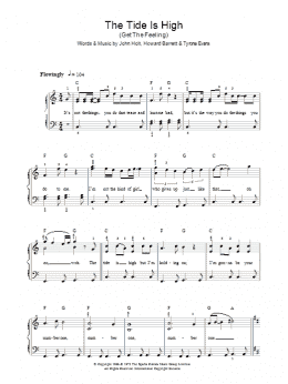 page one of The Tide Is High (Get The Feeling) (Piano, Vocal & Guitar Chords)