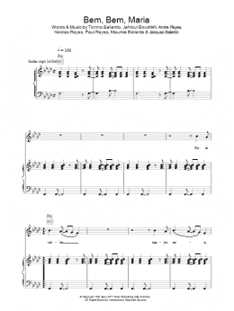 page one of Bem Bem Maria (Piano, Vocal & Guitar Chords)