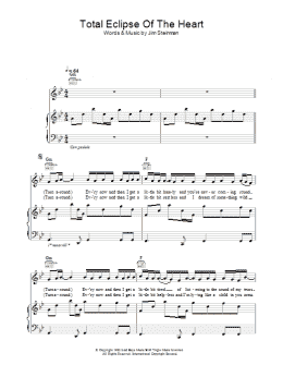 page one of Total Eclipse Of The Heart (Piano, Vocal & Guitar Chords)