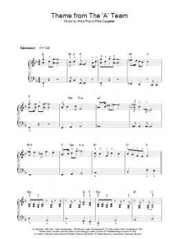 page one of Theme from The A-Team (Piano, Vocal & Guitar Chords)