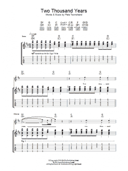 page one of Two Thousand Years (Guitar Tab)