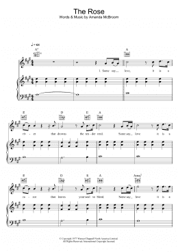 page one of The Rose (Piano, Vocal & Guitar Chords)