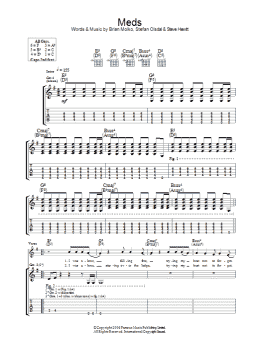page one of Meds (Guitar Tab)