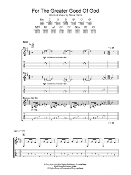 page one of For The Greater Good Of God (Guitar Tab)