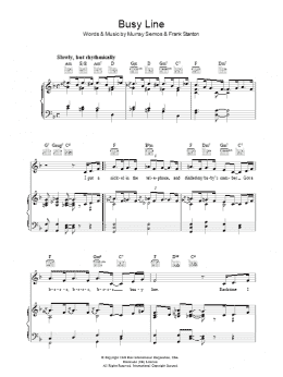 page one of Busy Line (Piano, Vocal & Guitar Chords)