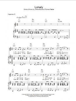 page one of Lonely (Piano, Vocal & Guitar Chords)