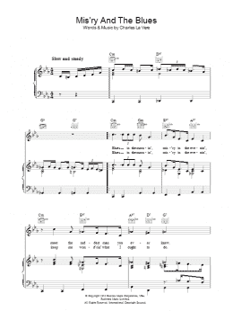 page one of Mis'ry And The Blues (Piano, Vocal & Guitar Chords)