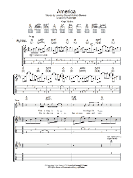 page one of America (Guitar Tab)