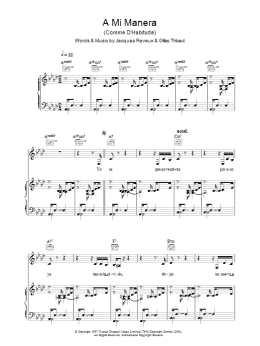 page one of A Mi Manera (Comme D'Habitude) (Piano, Vocal & Guitar Chords)