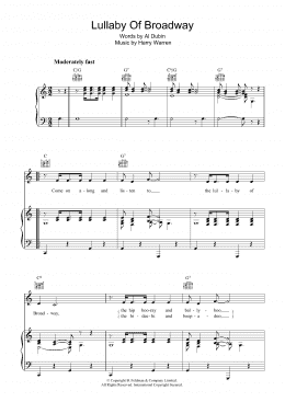 page one of Lullaby Of Broadway (Piano, Vocal & Guitar Chords)