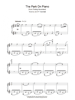 page one of The Park On Piano (from Finding Neverland) (Piano Solo)