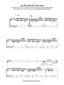 page one of La Rumba De Nicolas (Piano, Vocal & Guitar Chords)