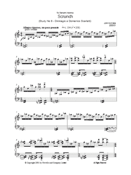 page one of Scrunch (Study No 8 - Ommagio A Domenico Scarlatti) (Piano Solo)