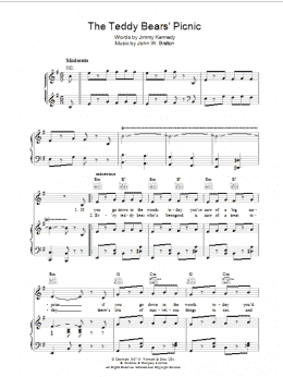page one of The Teddy Bears' Picnic (Piano, Vocal & Guitar Chords (Right-Hand Melody))
