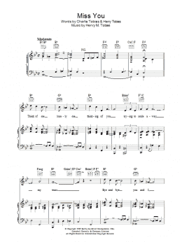 page one of Miss You (Piano, Vocal & Guitar Chords)