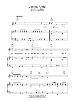 page one of Johnny Angel (Piano, Vocal & Guitar Chords)