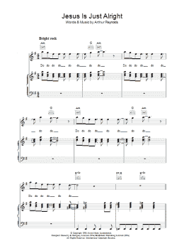 page one of Jesus Is Just Alright (Piano, Vocal & Guitar Chords)
