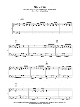 page one of No Vivire (Piano, Vocal & Guitar Chords)