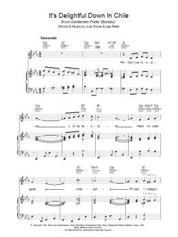 page one of It's Delightful Down In Chile (Piano, Vocal & Guitar Chords)
