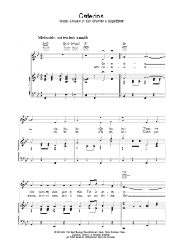 page one of Caterina (Piano, Vocal & Guitar Chords)