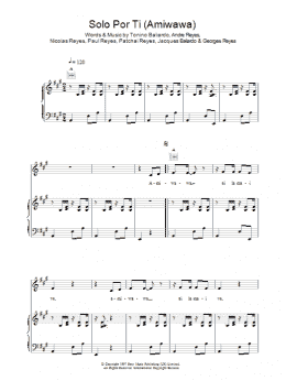 page one of Solo Por Ti (Amiwawa) (Piano, Vocal & Guitar Chords)