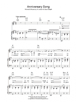 page one of Anniversary Song (Piano, Vocal & Guitar Chords)