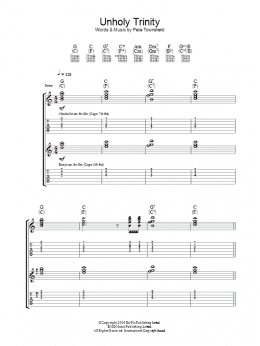 page one of Unholy Trinity (Guitar Tab)