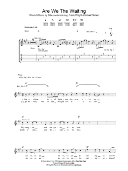 page one of Are We The Waiting (Guitar Tab)