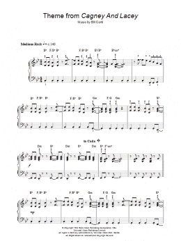 page one of Theme from Cagney And Lacey (Piano, Vocal & Guitar Chords)