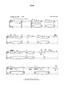 page one of Uno (Piano Solo)
