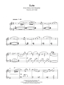 page one of Suite (from Antony And Cleopatra) (Piano Solo)