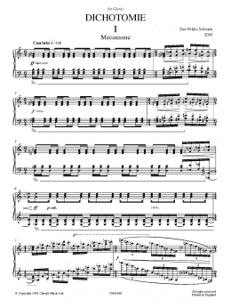 page one of Dichotomie I - Méchanisme (Piano Solo)