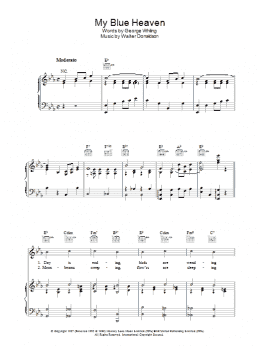 page one of My Blue Heaven (Piano, Vocal & Guitar Chords)