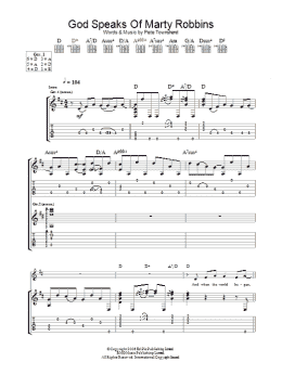 page one of God Speaks Of Marty Robbins (Guitar Tab)