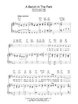 page one of A Bench In The Park (Piano, Vocal & Guitar Chords)