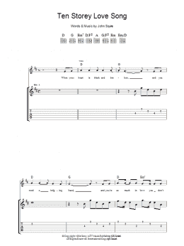 page one of Ten Storey Love Song (Guitar Tab)