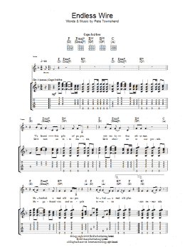 page one of Endless Wire (Guitar Tab)