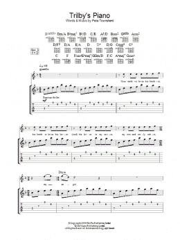 page one of Trilby's Piano (Guitar Tab)