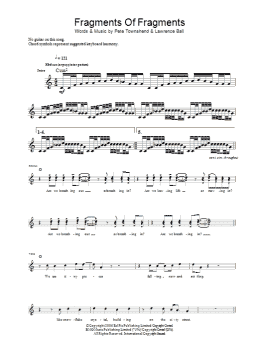 page one of Fragments Of Fragments (Guitar Tab)