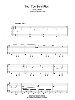 page one of Too Too Solid Flesh (from Hamlet) (Piano Solo)