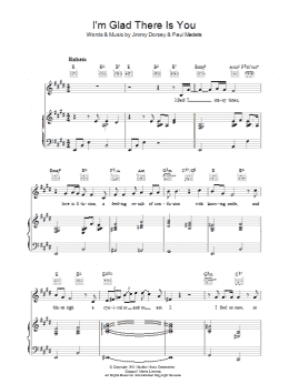 page one of I'm Glad There Is You (In This World Of Ordinary People) (Piano, Vocal & Guitar Chords)