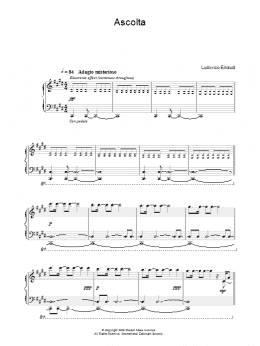 page one of Ascolta (Piano Solo)