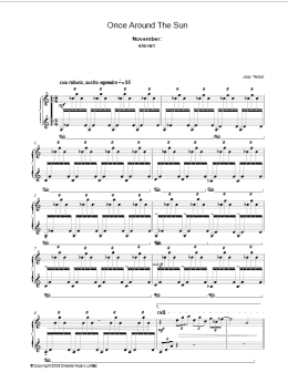 page one of November (from Once Around The Sun) (Piano Solo)