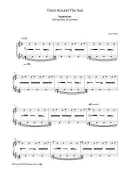 page one of September (from Once Around The Sun) (Piano Solo)