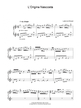 page one of L'Origine Nascosta (Piano Solo)
